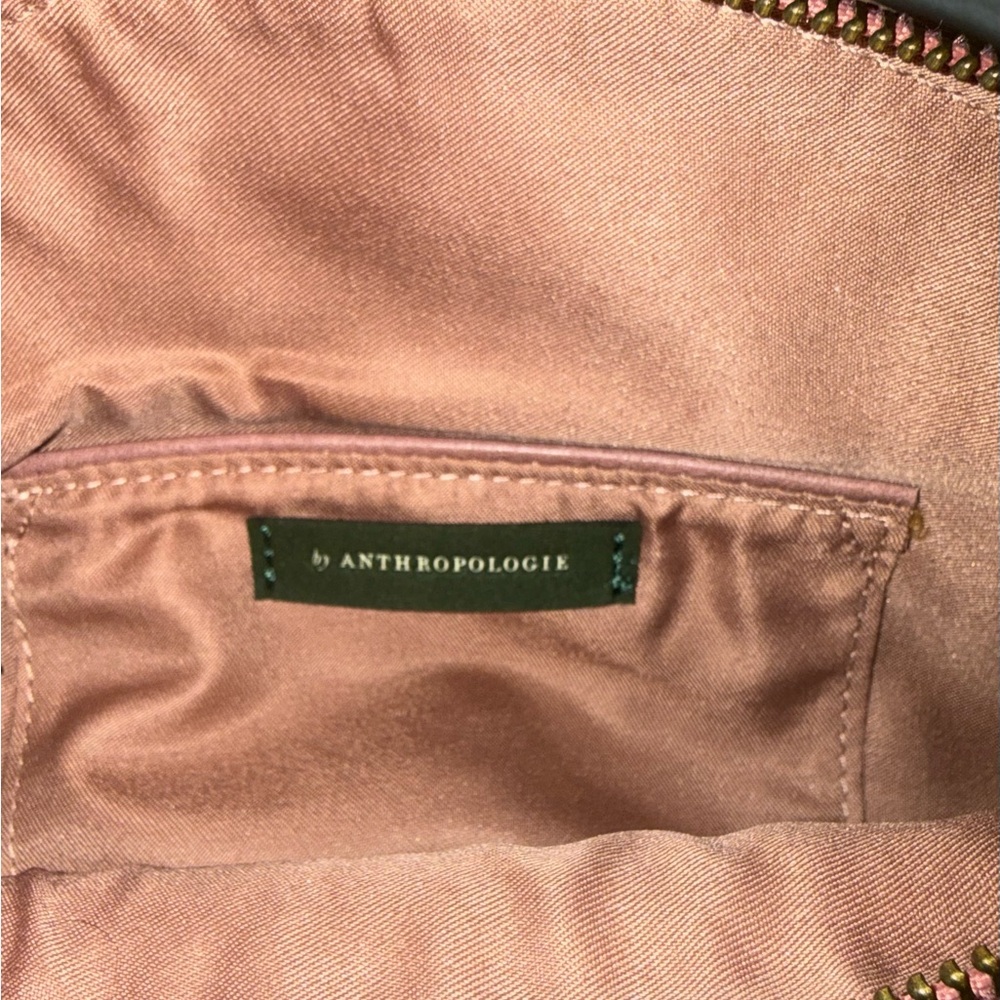 NWOT Anthropologie Belt Fanny Pack Convertible Crossbody Mauve Faux Leather - Picture 5 of 5